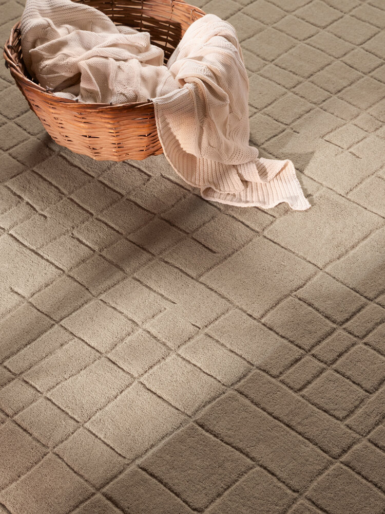 Wollen vloerkleed - Kenso Bruin Wollen vloerkleed - Kenso Bruin