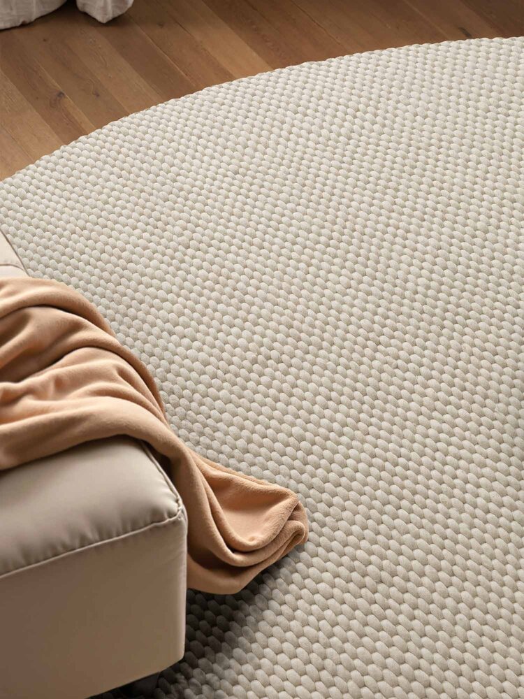 Rond wollen vloerkleed - Lyon Creme Rond wollen vloerkleed - Lyon Creme