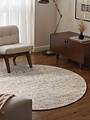 Rond wollen vloerkleed - Lyon Creme/Bruin