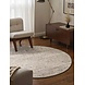 Rond wollen vloerkleed - Lyon Creme/Bruin Rond wollen vloerkleed - Lyon Creme/Bruin