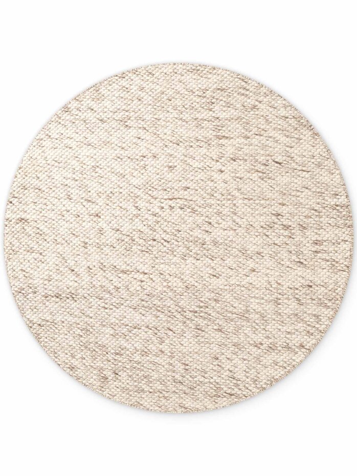 Rond wollen vloerkleed - Lyon Creme/Bruin Rond wollen vloerkleed - Lyon Creme/Bruin
