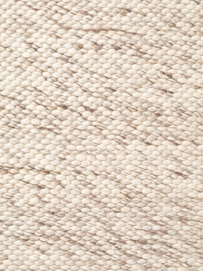 Rond wollen vloerkleed - Lyon Creme/Bruin Rond wollen vloerkleed - Lyon Creme/Bruin