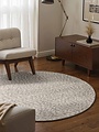 Rond wollen vloerkleed - Lyon Creme/Grijs