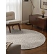 Rond wollen vloerkleed - Lyon Creme/Grijs Rond wollen vloerkleed - Lyon Creme/Grijs