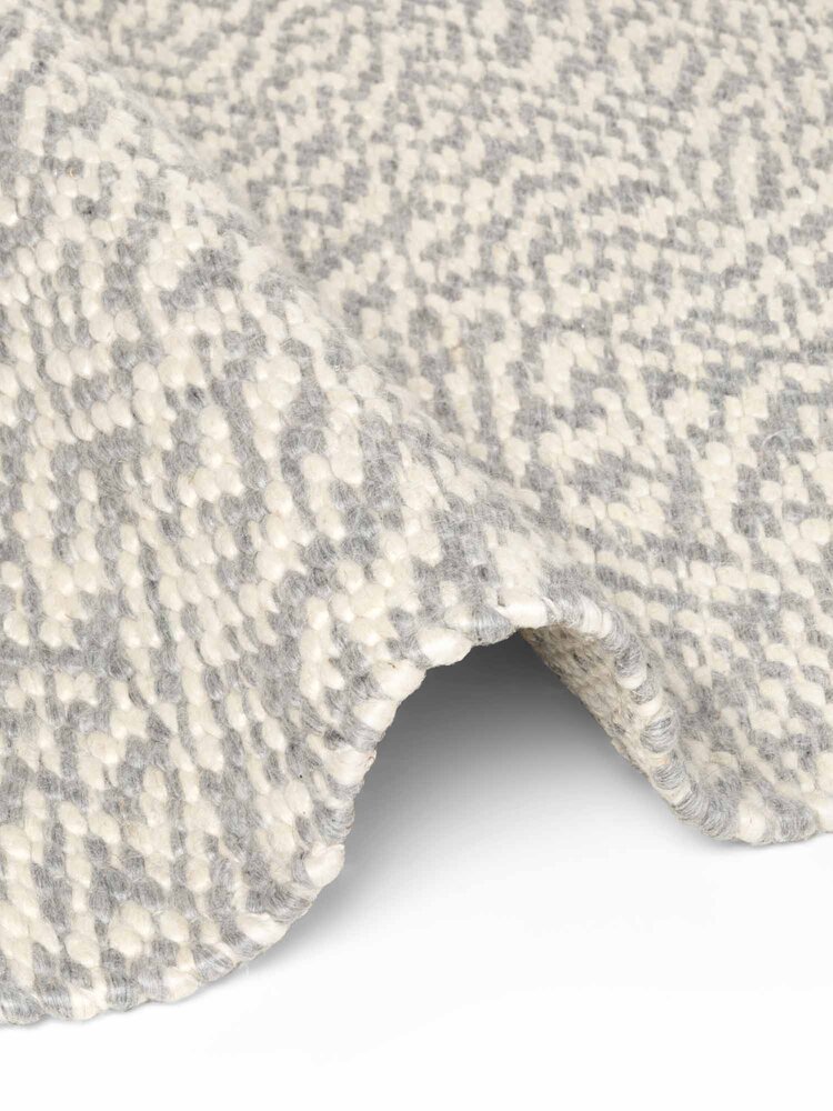 Rond wollen vloerkleed - Lyon Creme/Grijs Rond wollen vloerkleed - Lyon Creme/Grijs