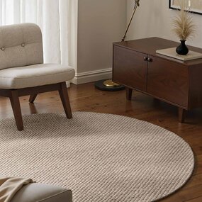Elle Decoration Rond wollen vloerkleed - Lyon Beige Elle Decoration Rond wollen vloerkleed - Lyon Beige