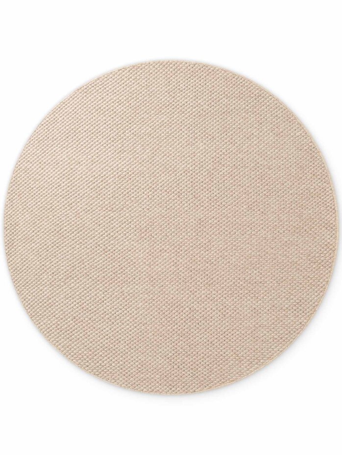 Rond wollen vloerkleed - Lyon Beige Rond wollen vloerkleed - Lyon Beige