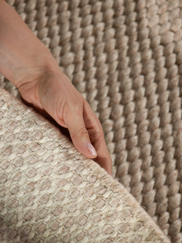 Rond wollen vloerkleed - Lyon Beige Rond wollen vloerkleed - Lyon Beige