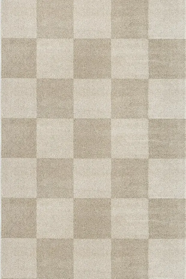 Modern vloerkleed - Mysa Checkerboard Beige Modern vloerkleed - Mysa Checkerboard Beige