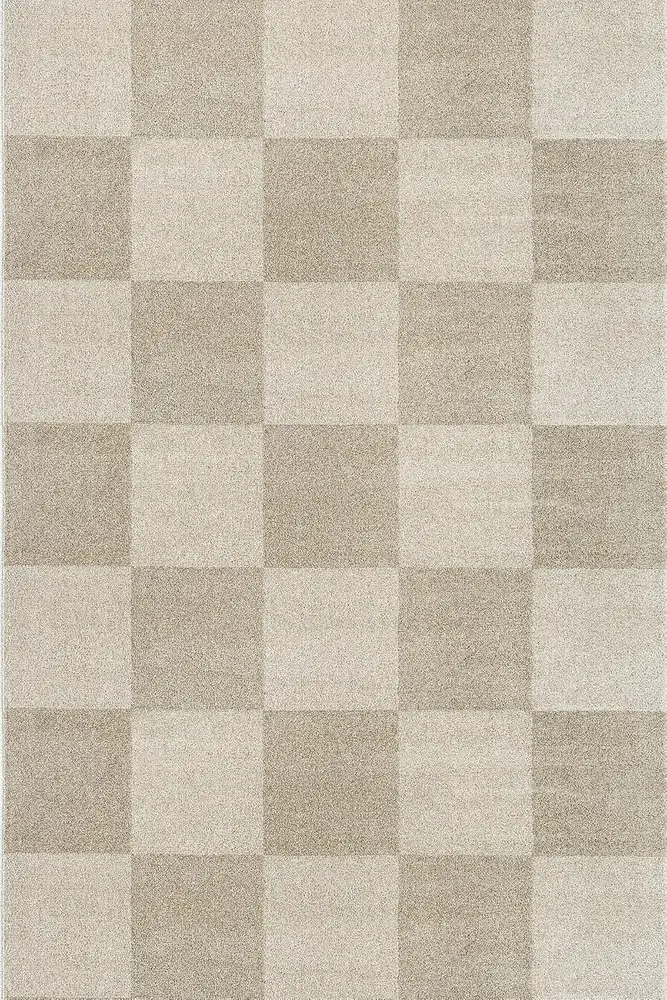 Modern vloerkleed - Mysa Checkerboard Beige Modern vloerkleed - Mysa Checkerboard Beige