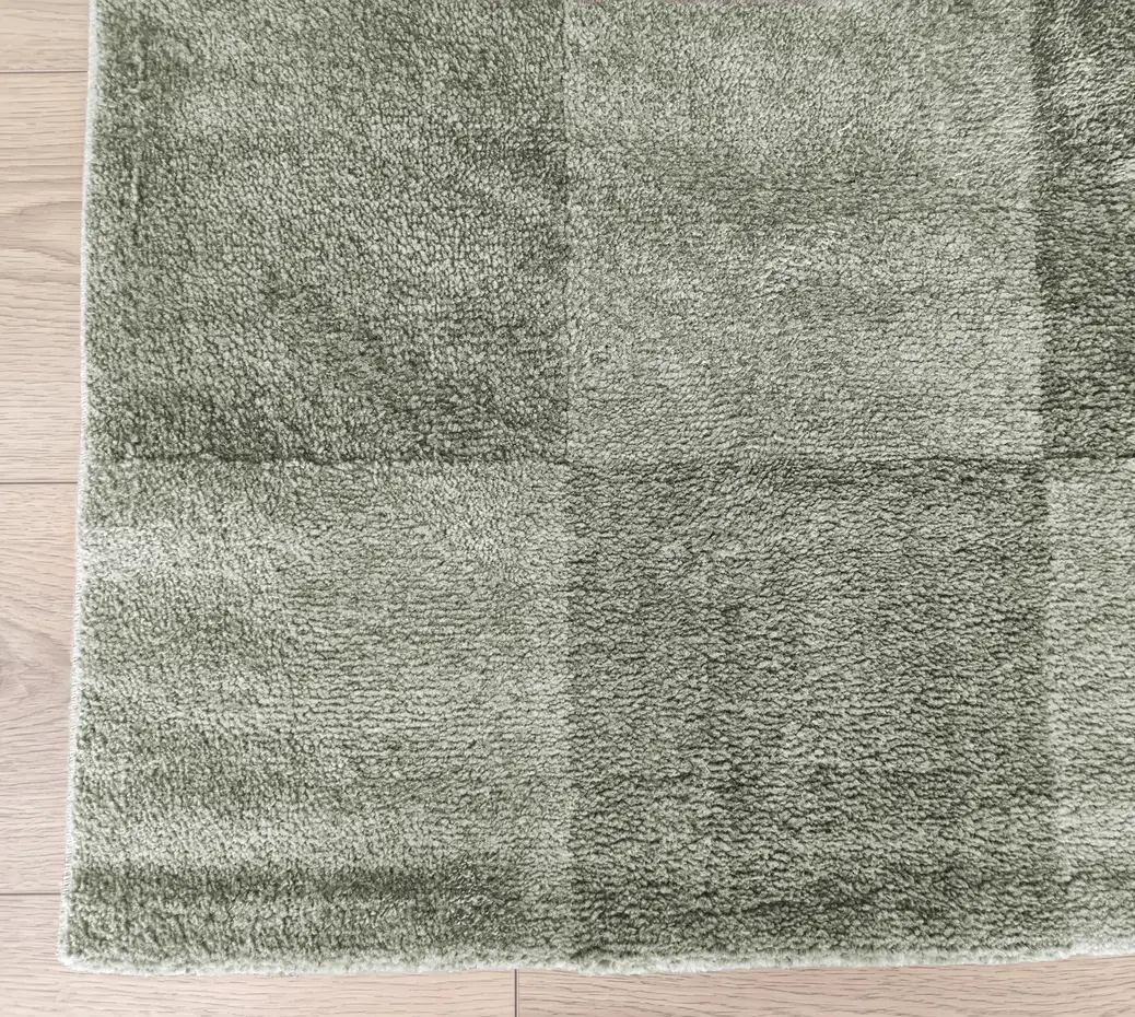 Modern vloerkleed - Mysa Checkerboard Groen