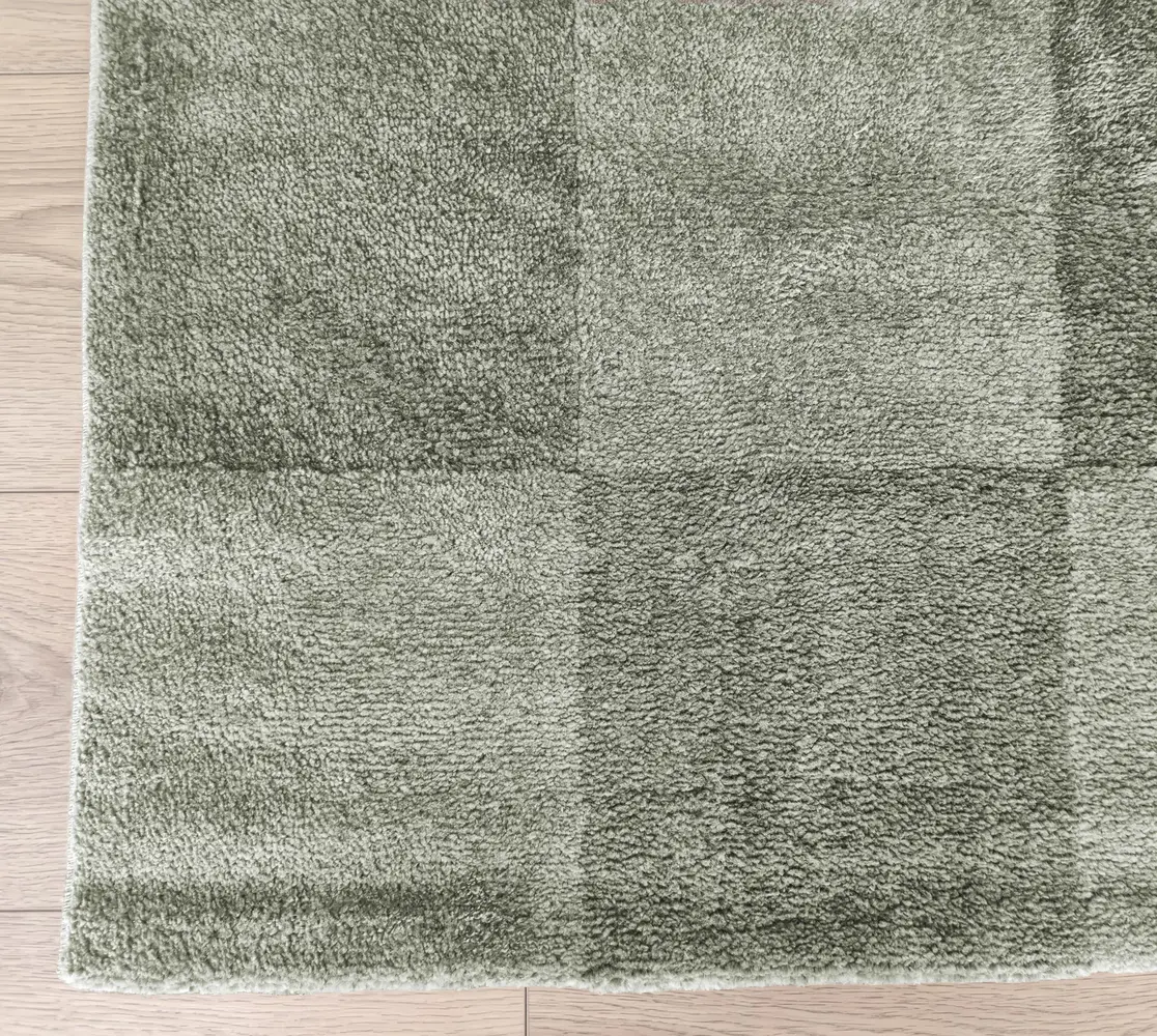 Modern vloerkleed - Mysa Checkerboard Groen