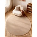 Rond wollen vloerkleed - Puristic Boucle Beige Rond wollen vloerkleed - Puristic Boucle Beige