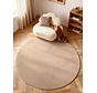 Rond wollen vloerkleed - Puristic Boucle Beige