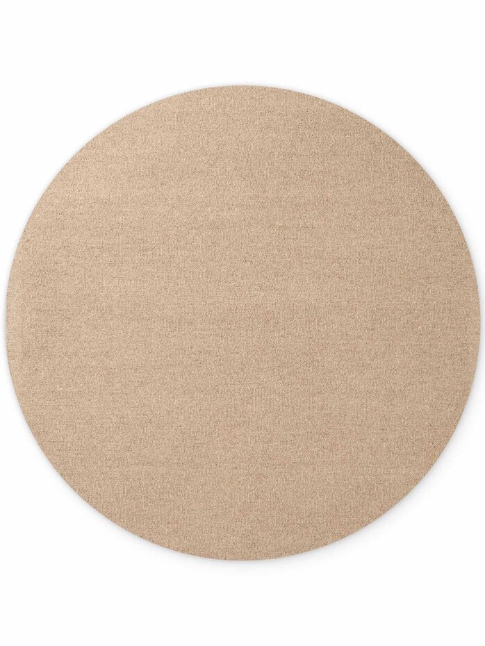Rond wollen vloerkleed - Puristic Boucle Beige Rond wollen vloerkleed - Puristic Boucle Beige