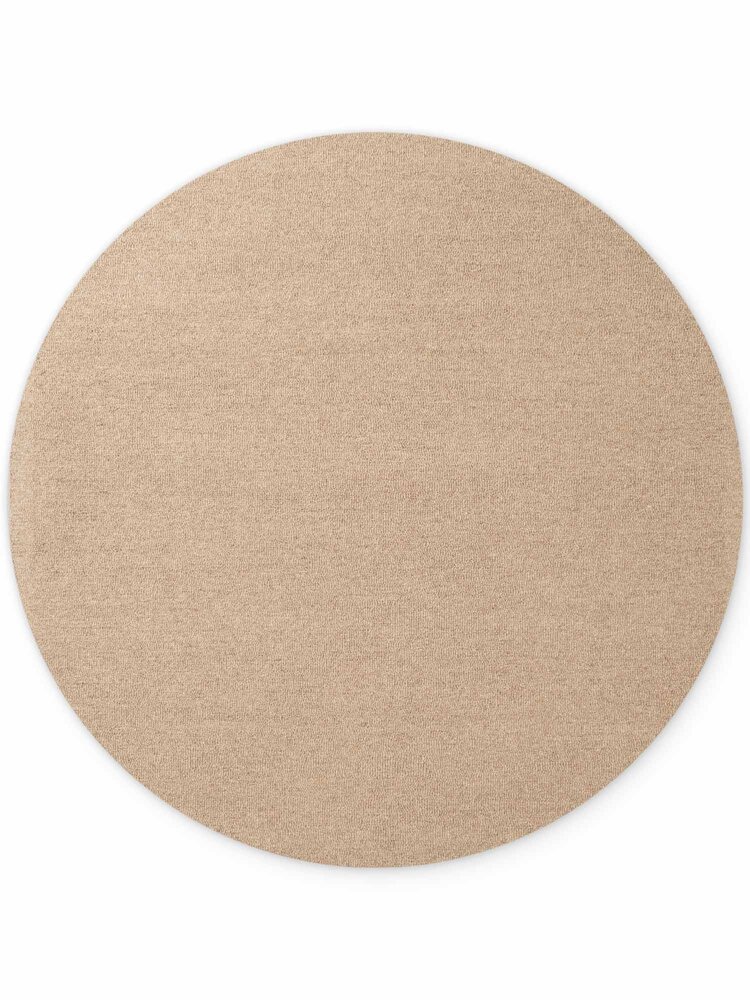 Rond wollen vloerkleed - Puristic Boucle Beige Rond wollen vloerkleed - Puristic Boucle Beige