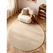 Rond wollen vloerkleed - Puristic Boucle Lichtbeige