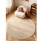Rond wollen vloerkleed - Puristic Boucle Lichtbeige
