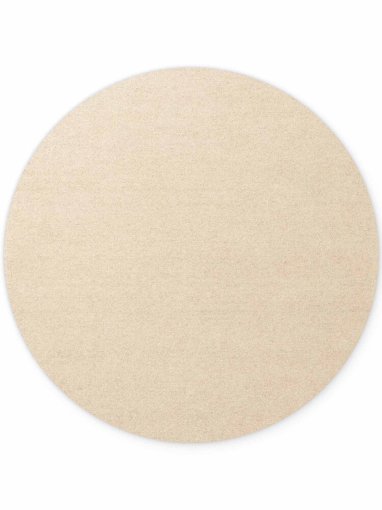 Rond wollen vloerkleed - Puristic Boucle Lichtbeige