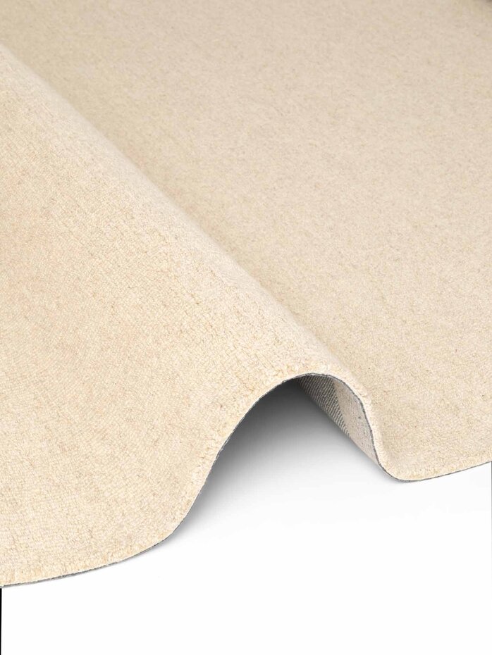 Rond wollen vloerkleed - Puristic Boucle Lichtbeige