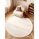Rond wollen vloerkleed - Puristic Boucle Naturel Wit