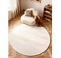 Rond wollen vloerkleed - Puristic Boucle Naturel Wit