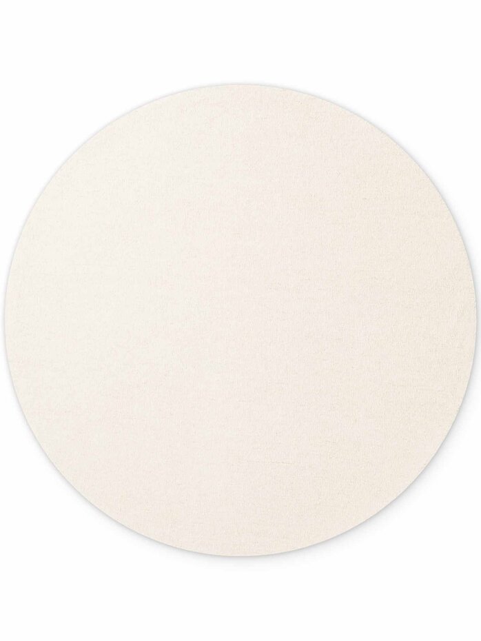 Rond wollen vloerkleed - Puristic Boucle Naturel Wit