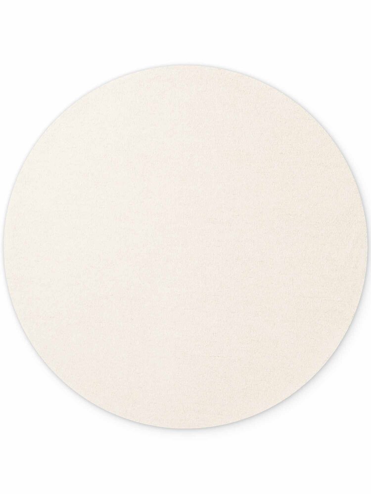 Rond wollen vloerkleed - Puristic Boucle Naturel Wit
