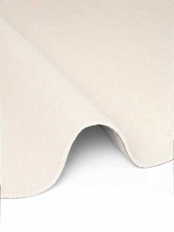 Rond wollen vloerkleed - Puristic Boucle Naturel Wit