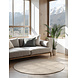 Rond handgeweven Jute vloerkleed - Bouclé Jaipur Wit