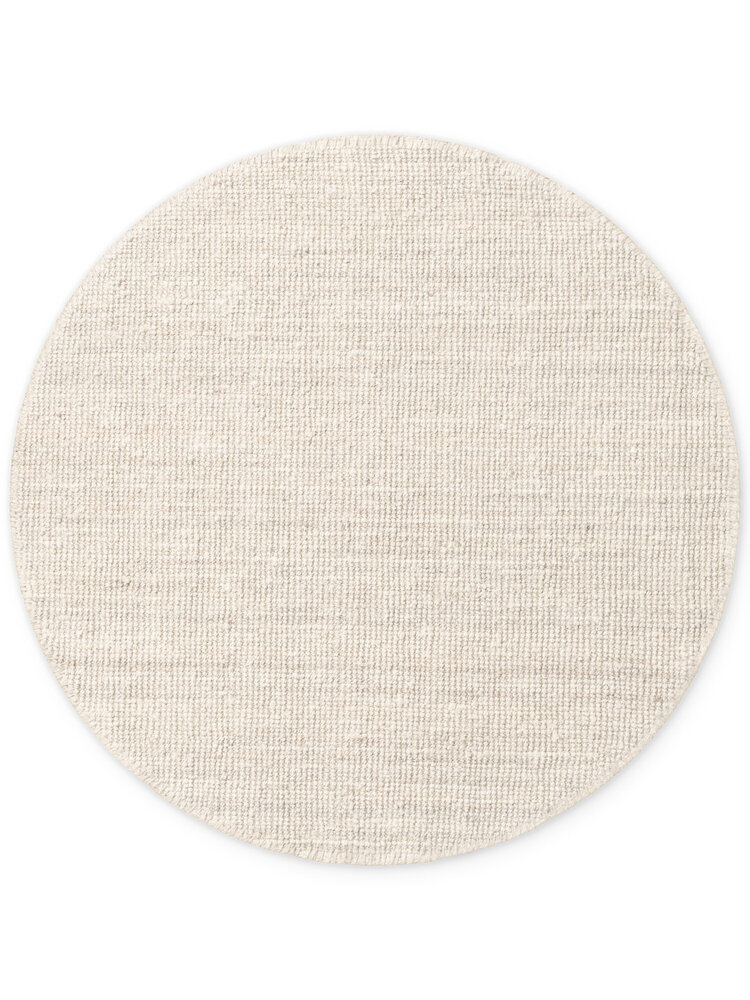 Rond handgeweven Jute vloerkleed - Bouclé Jaipur Wit