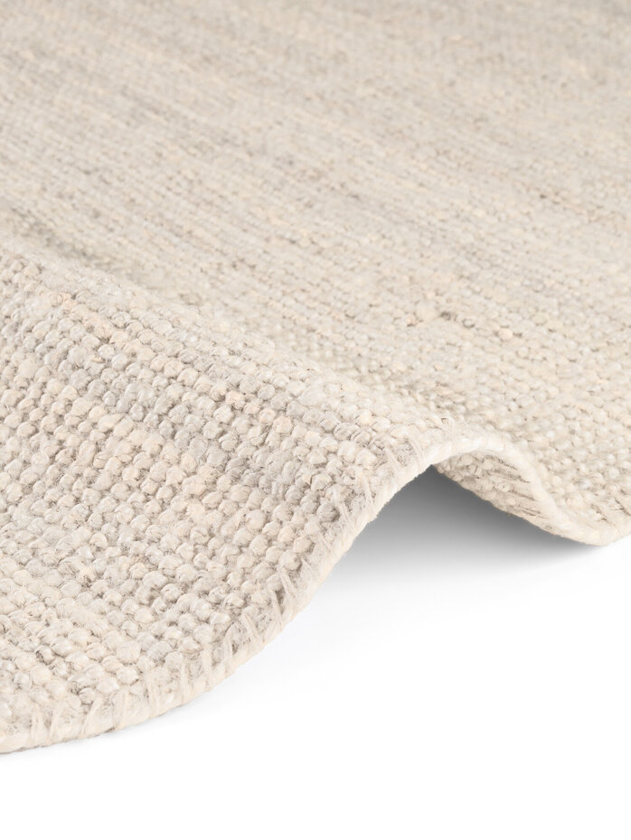 Rond handgeweven Jute vloerkleed - Bouclé Jaipur Wit