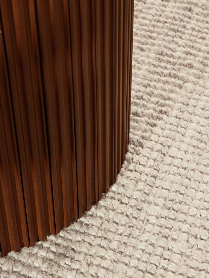 Rond handgeweven Jute vloerkleed - Bouclé Jaipur Wit