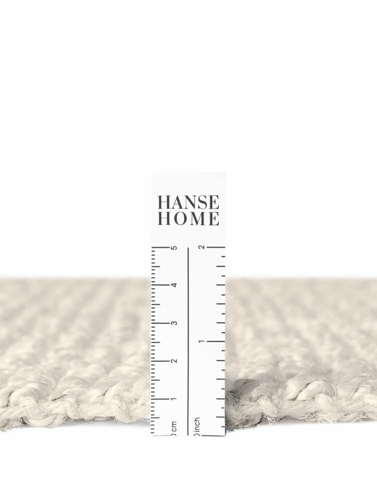 Rond handgeweven Jute vloerkleed - Bouclé Jaipur Wit
