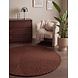 Rond wollen japandi vloerkleed - Calmio Terracotta Rond wollen japandi vloerkleed - Calmio Terracotta