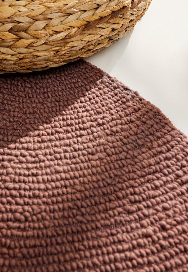 Rond wollen japandi vloerkleed - Calmio Terracotta Rond wollen japandi vloerkleed - Calmio Terracotta