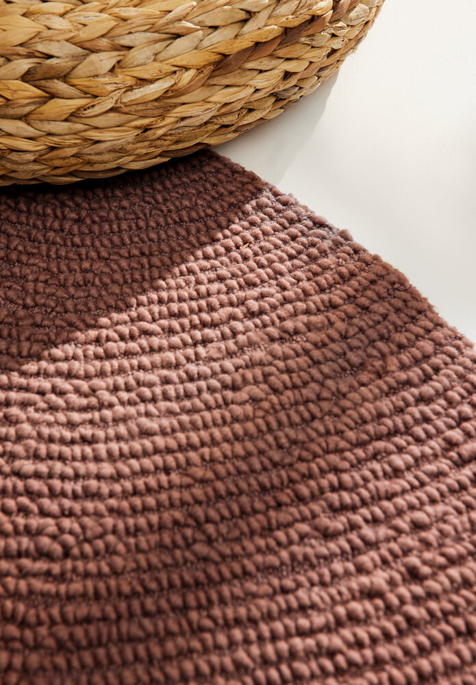 Rond wollen japandi vloerkleed - Calmio Terracotta Rond wollen japandi vloerkleed - Calmio Terracotta
