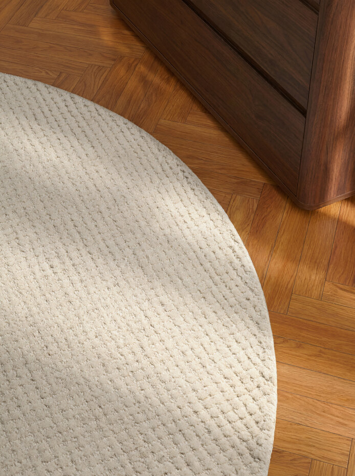 Rond wollen vloerkleed - Eloise Creme Rond wollen vloerkleed - Eloise Creme