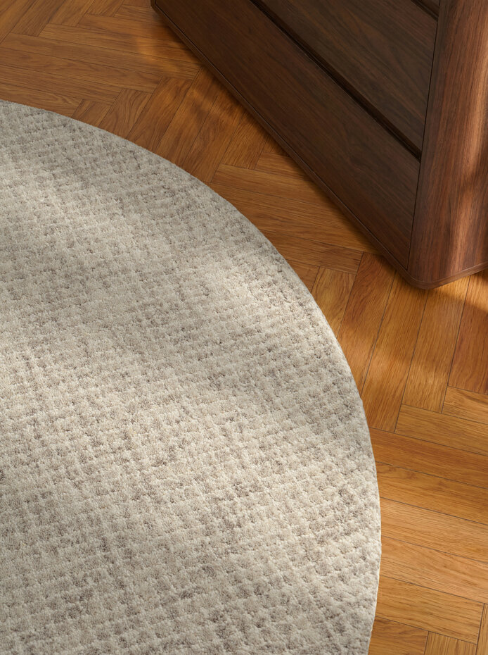 Rond wollen vloerkleed - Eloise Creme Grijs