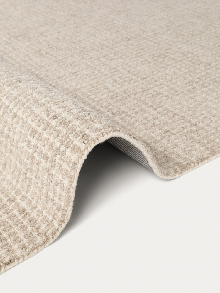 Rond wollen vloerkleed - Eloise Creme Grijs