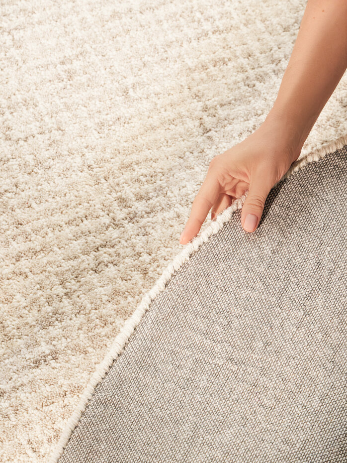 Rond wollen vloerkleed - Eloise Creme Grijs