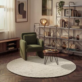 Ted Baker Rond wollen vloerkleed - Woolwich Creme Ted Baker Rond wollen vloerkleed - Woolwich Creme