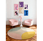 Rond geometrisch wollen vloerkleed - Westminster Cecil Beige/Kleurrijk
