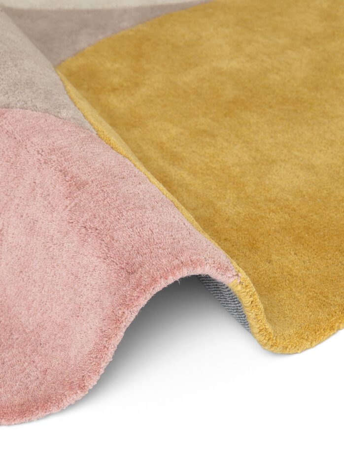 Rond geometrisch wollen vloerkleed - Westminster Cecil Beige/Kleurrijk