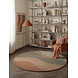 Rond abstract wollen vloerkleed - Chelsea Flood Creme/Kleurrijk