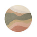 Rond abstract wollen vloerkleed - Chelsea Flood Creme/Kleurrijk