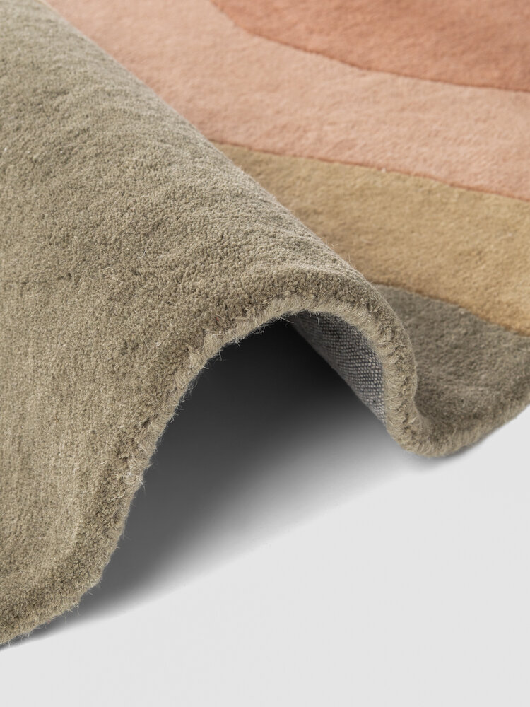 Rond abstract wollen vloerkleed - Chelsea Flood Creme/Kleurrijk