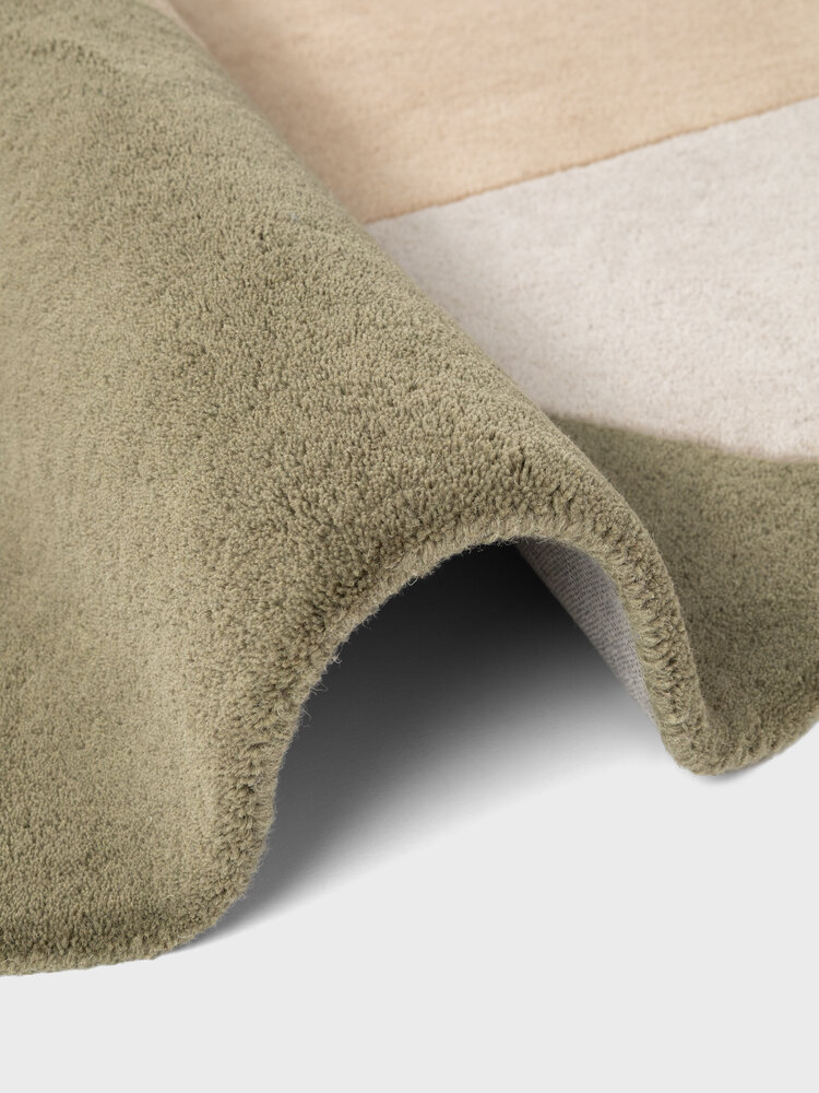 Rond geometrisch wollen vloerkleed - Westminster Curzon Creme/Kleurrijk