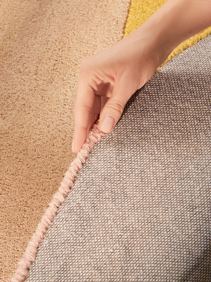 Rond geometrisch wollen vloerkleed - Westminster Curzon Creme/Kleurrijk