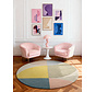 Rond geometrisch wollen vloerkleed - Westminster Savile Creme/Kleurrijk